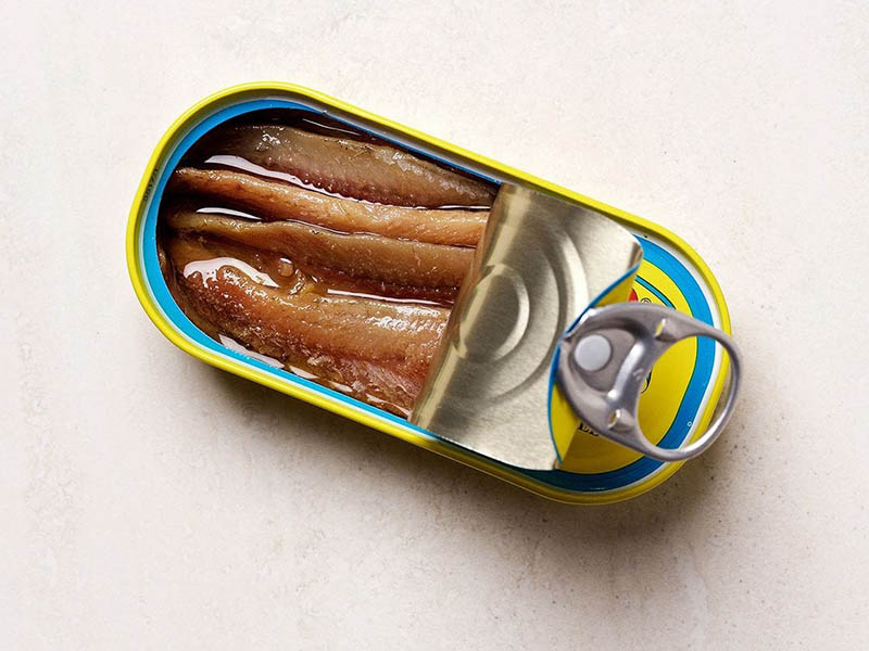 Canned anchovies
